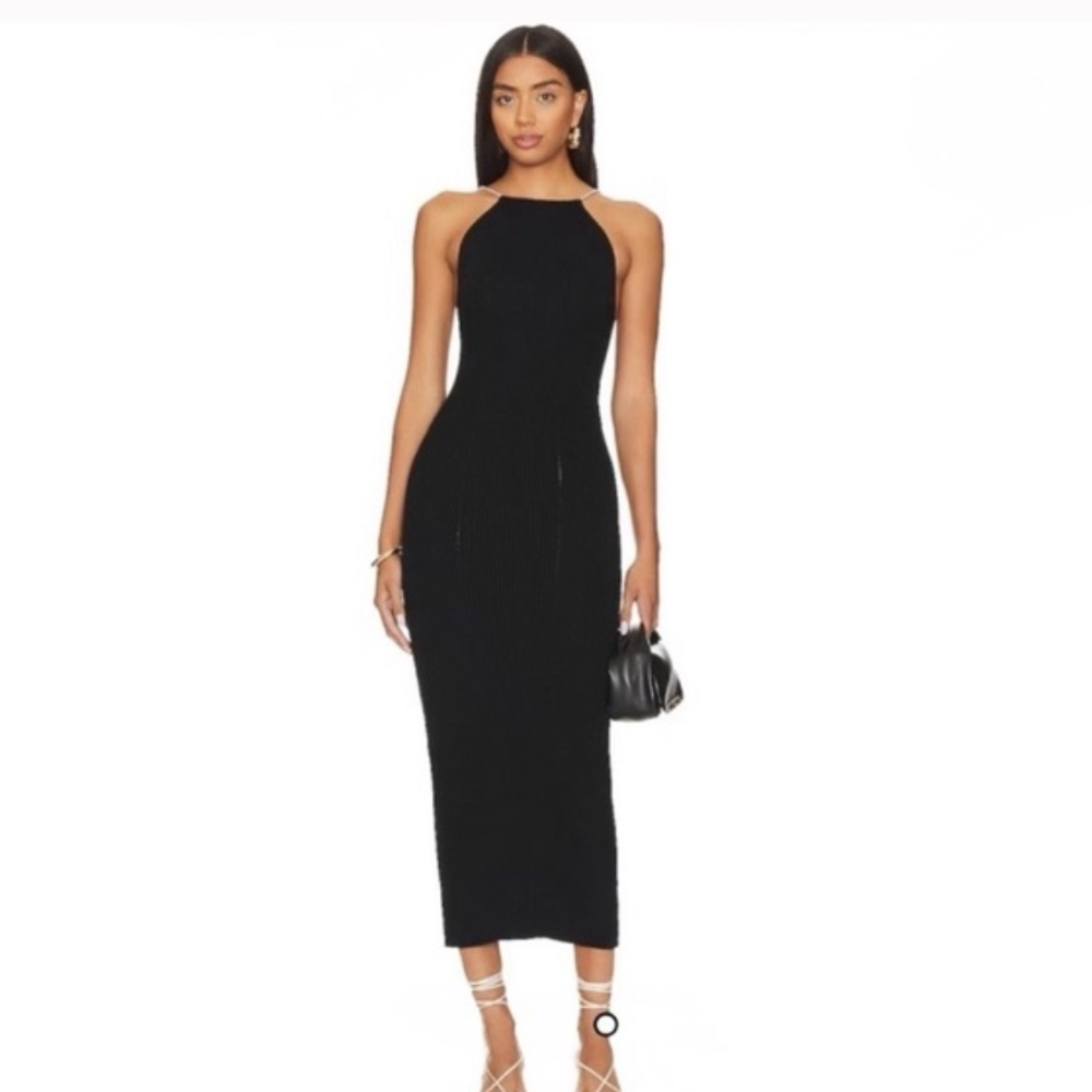 Favorite Daughter Black Cowl Neck Dress